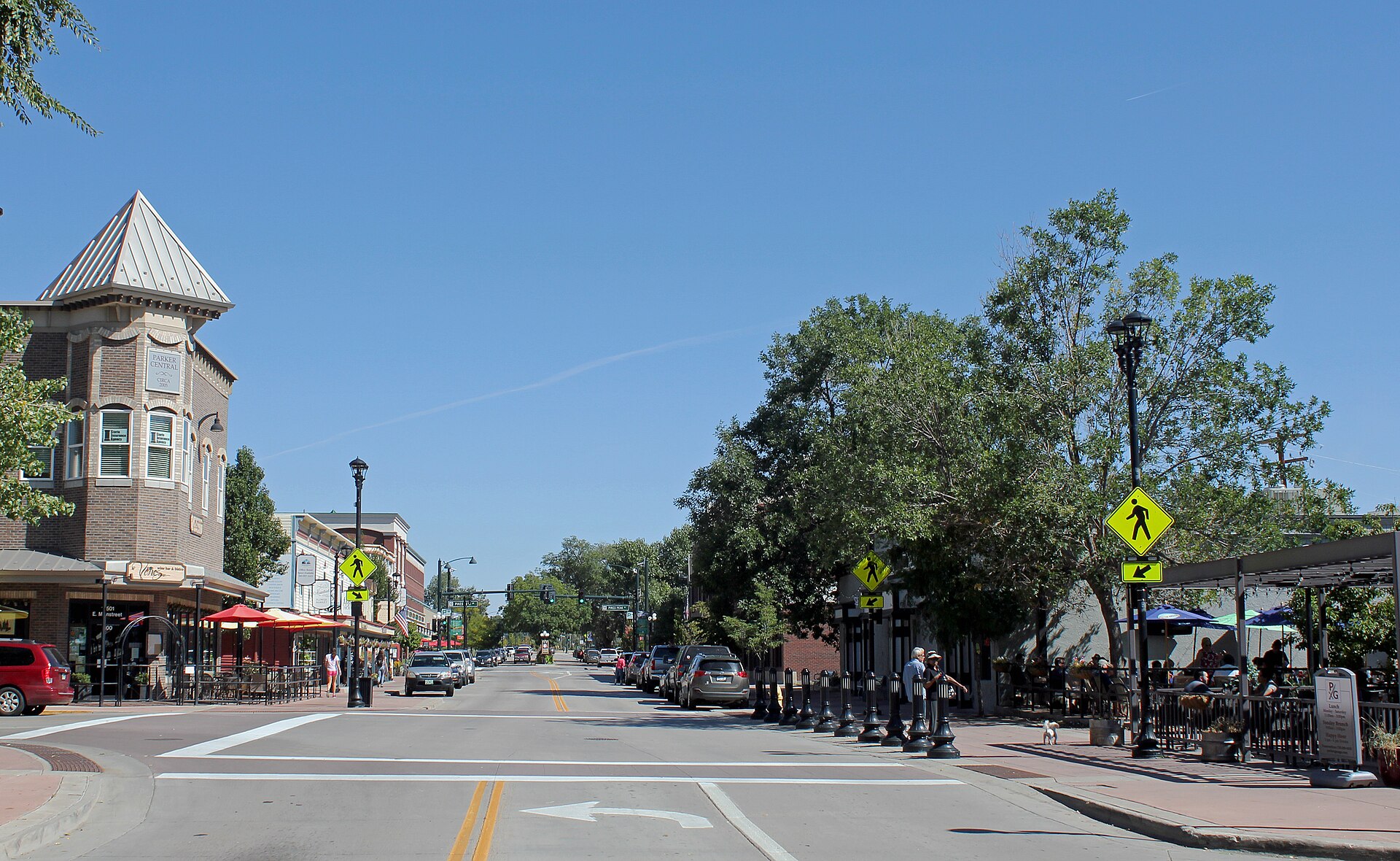Mainstreet in downtown Parker, Colorado